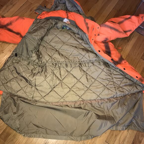 Guide LINE Blaze Orange Deer Buck Gun Hunting Jacket Coat Mens MEDIUM HOODED - Picture 6 of 16